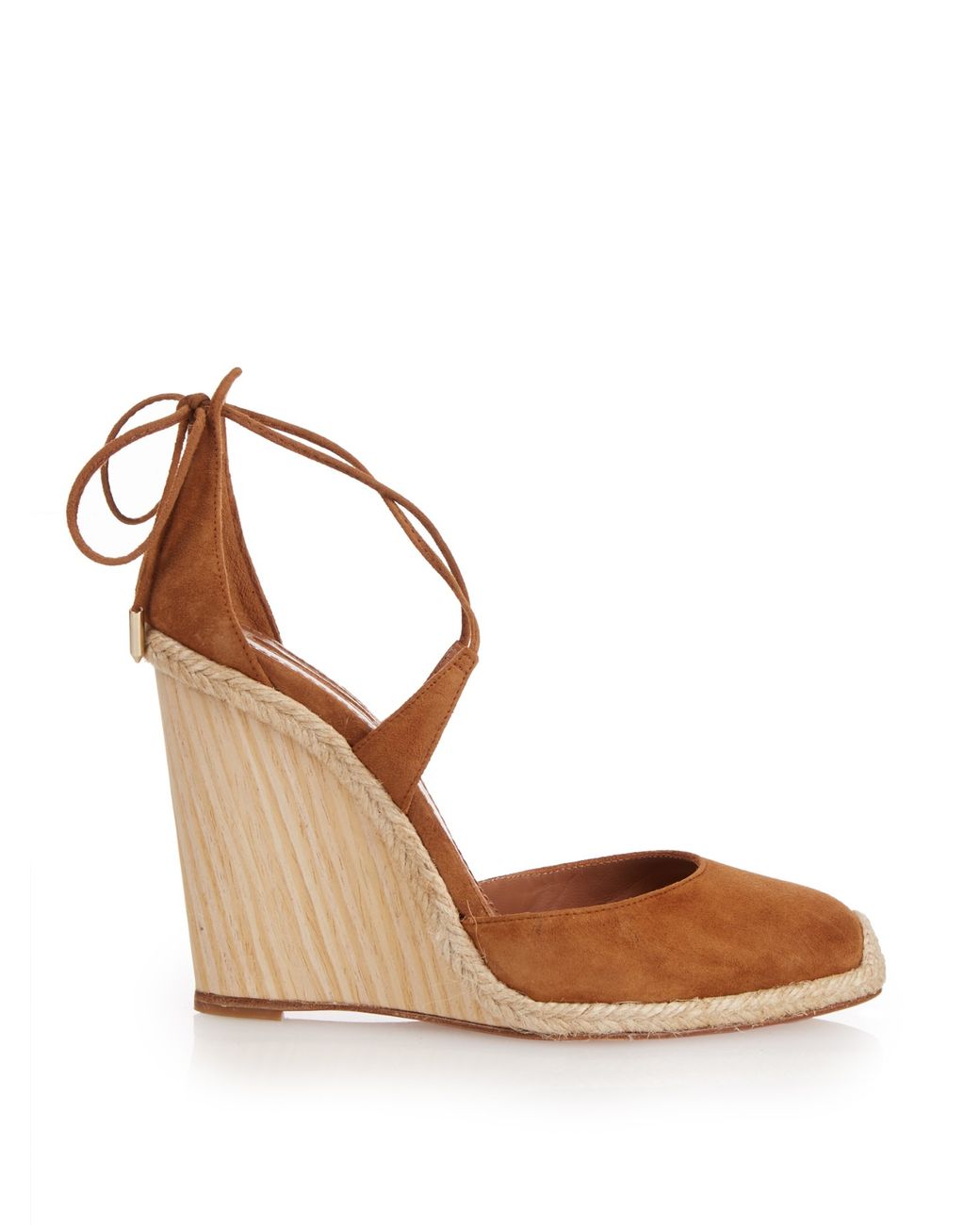 Aquazzura Karlie Espadrille Wedge Sandals in Brown Lyst