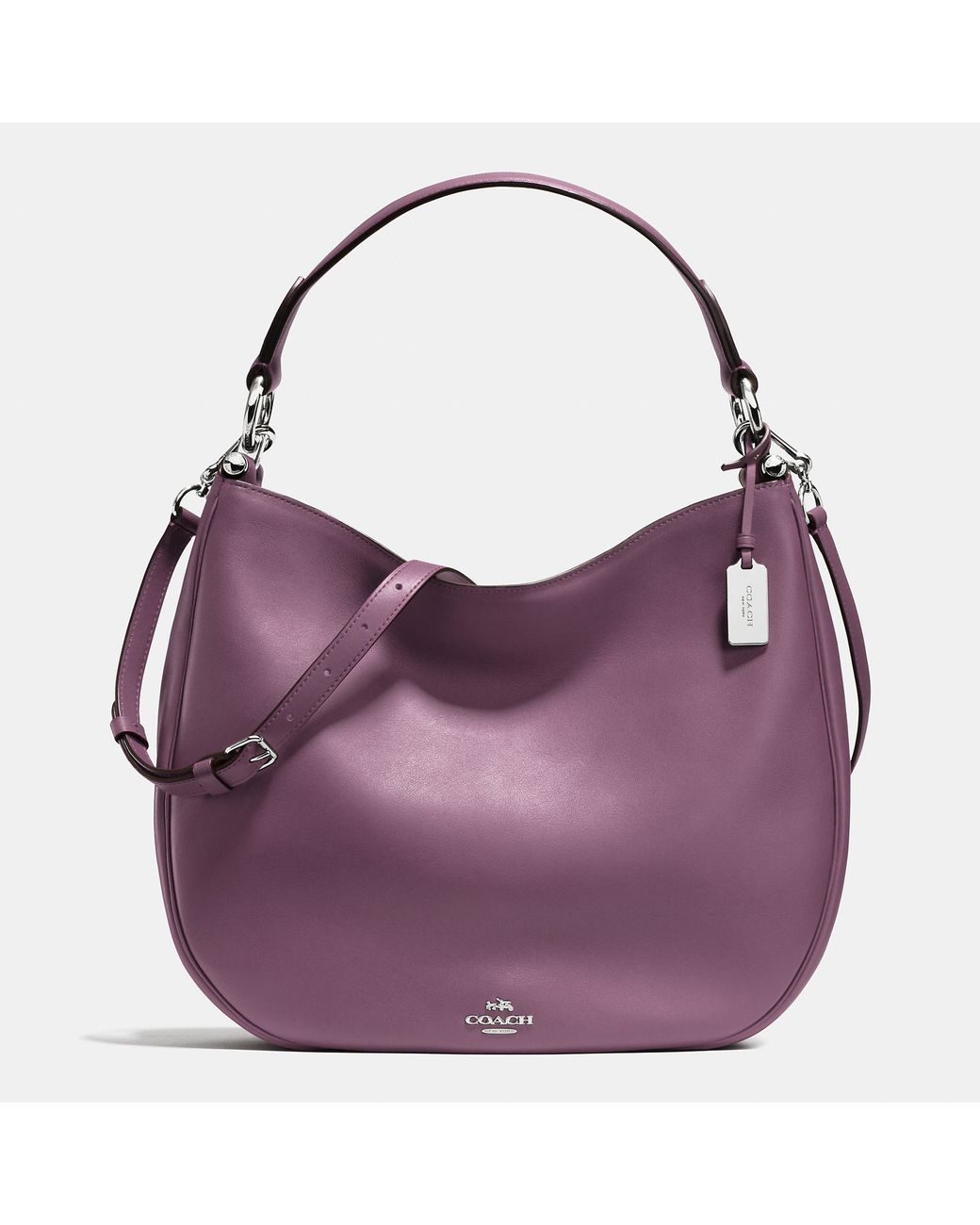 COACH Nomad Hobo In Glovetanned Leather in Purple | Lyst