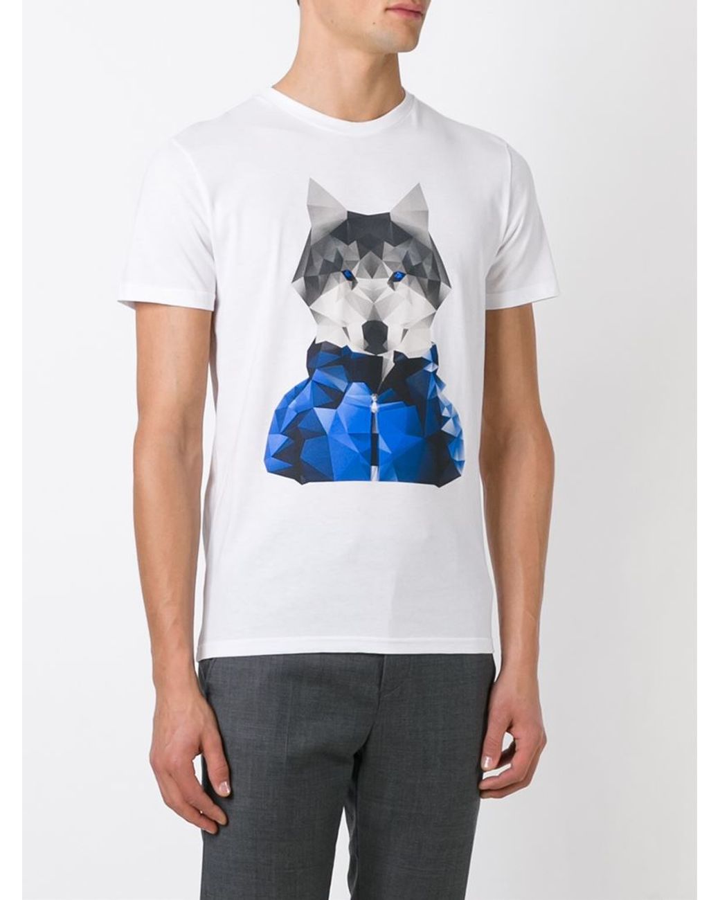 Moncler Wolf Print T-Shirt in White for 