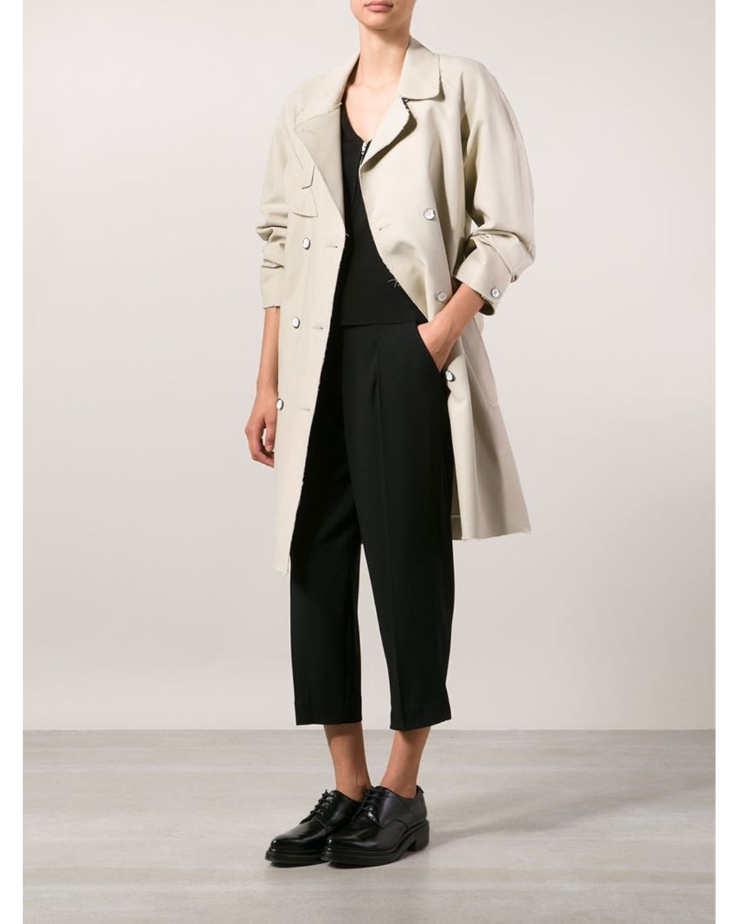 Bone Raw Finishing Cotton Trench Coat 