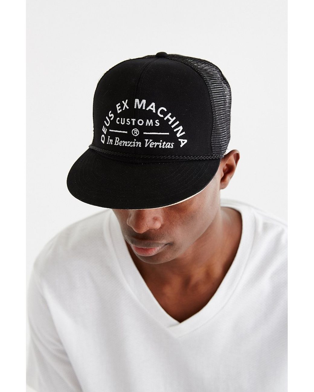 Deus Ex Machina Deusiah Trucker Hat in Black for Men | Lyst