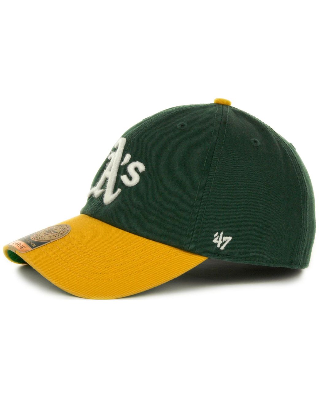 47 MLB Vintage Oakland Athletics Back Track Midfield Cap Green