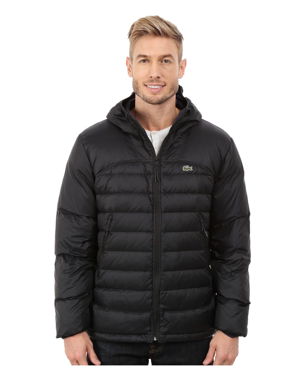 lacoste men's nylon easy pack down jacket