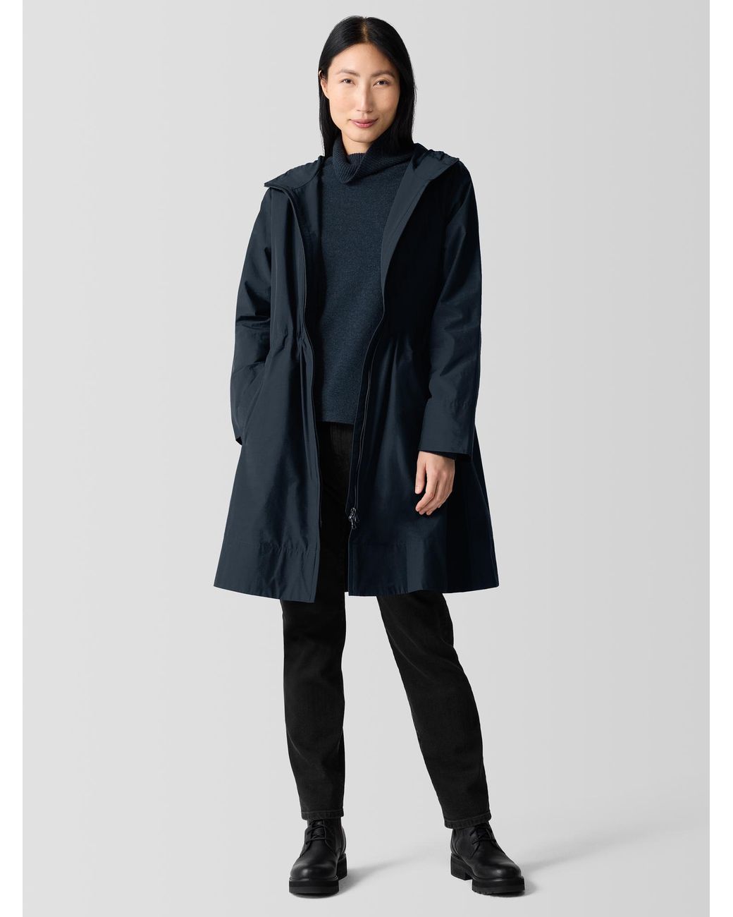 Eileen fisher hooded coat online