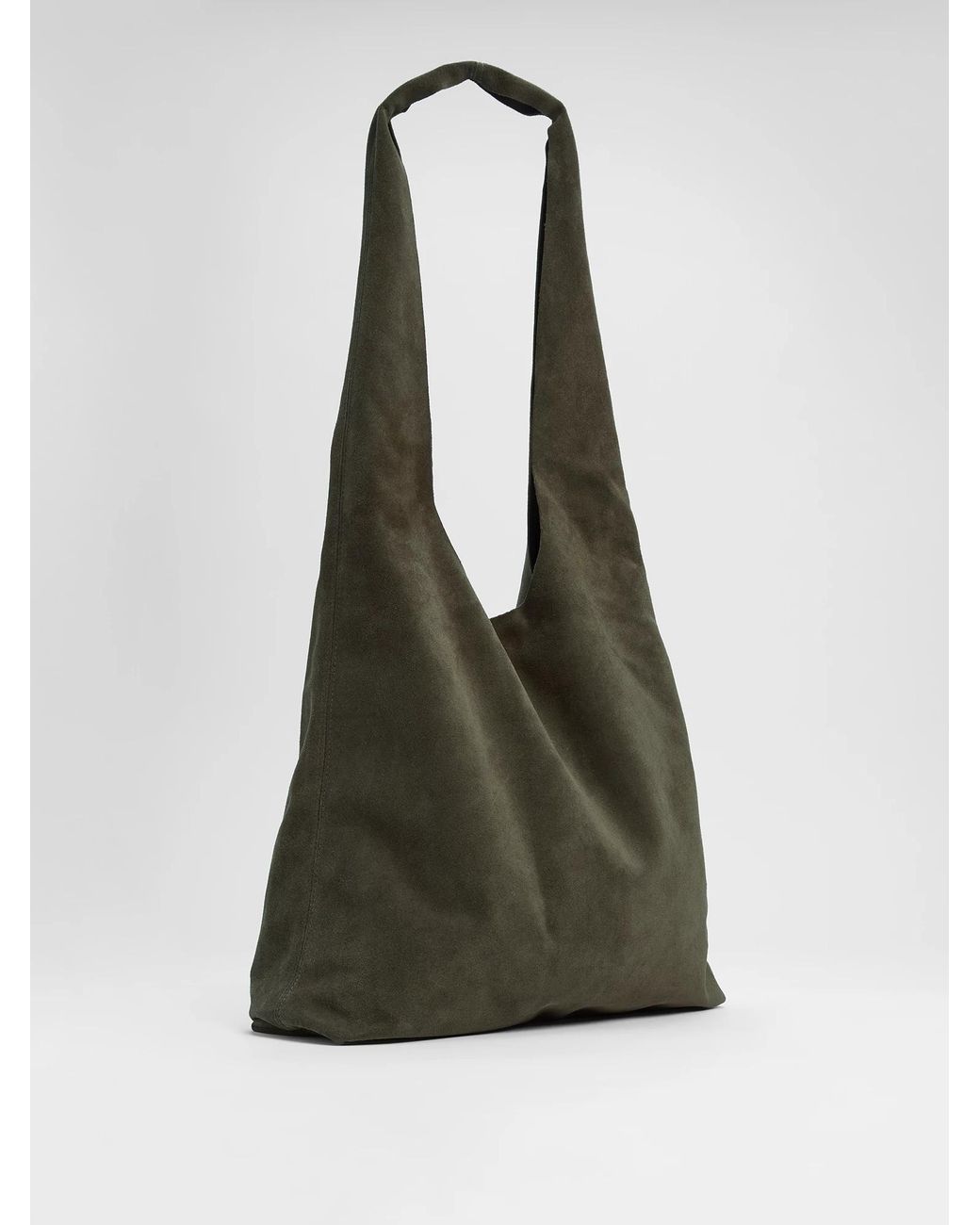 Eileen Fisher Italian Suede Shopper Tote in Green Lyst