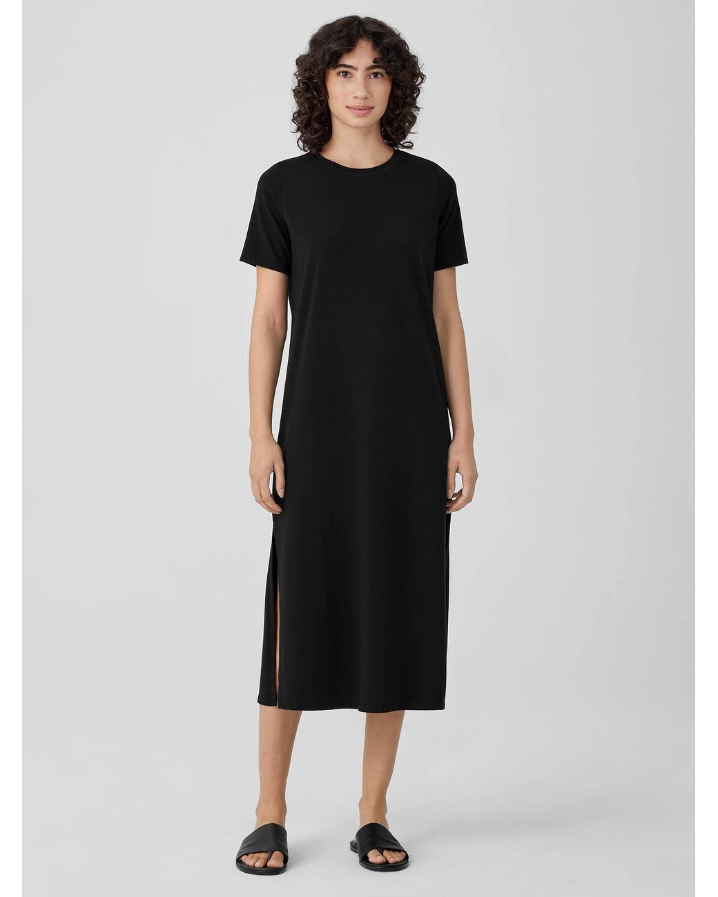 Eileen fisher best sale jersey midi dress