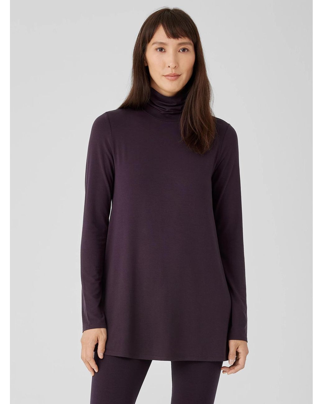 Eileen fisher scrunch neck top sales