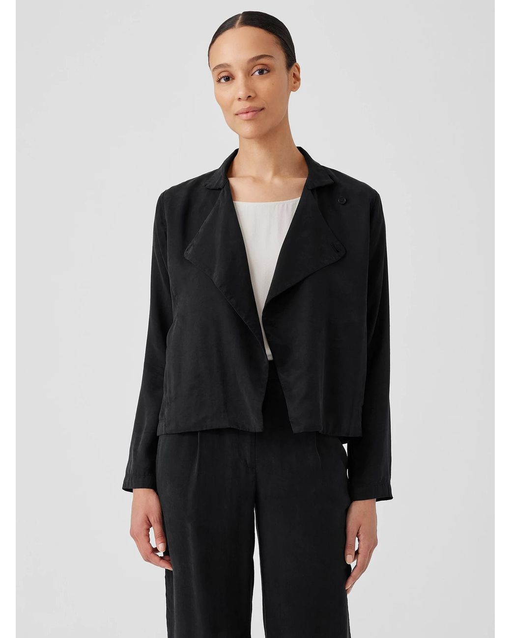 Eileen fisher top black jacket