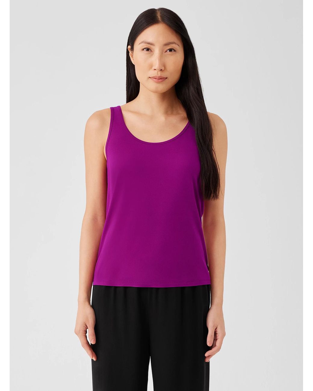 eileen fisher stretch silk jersey tank