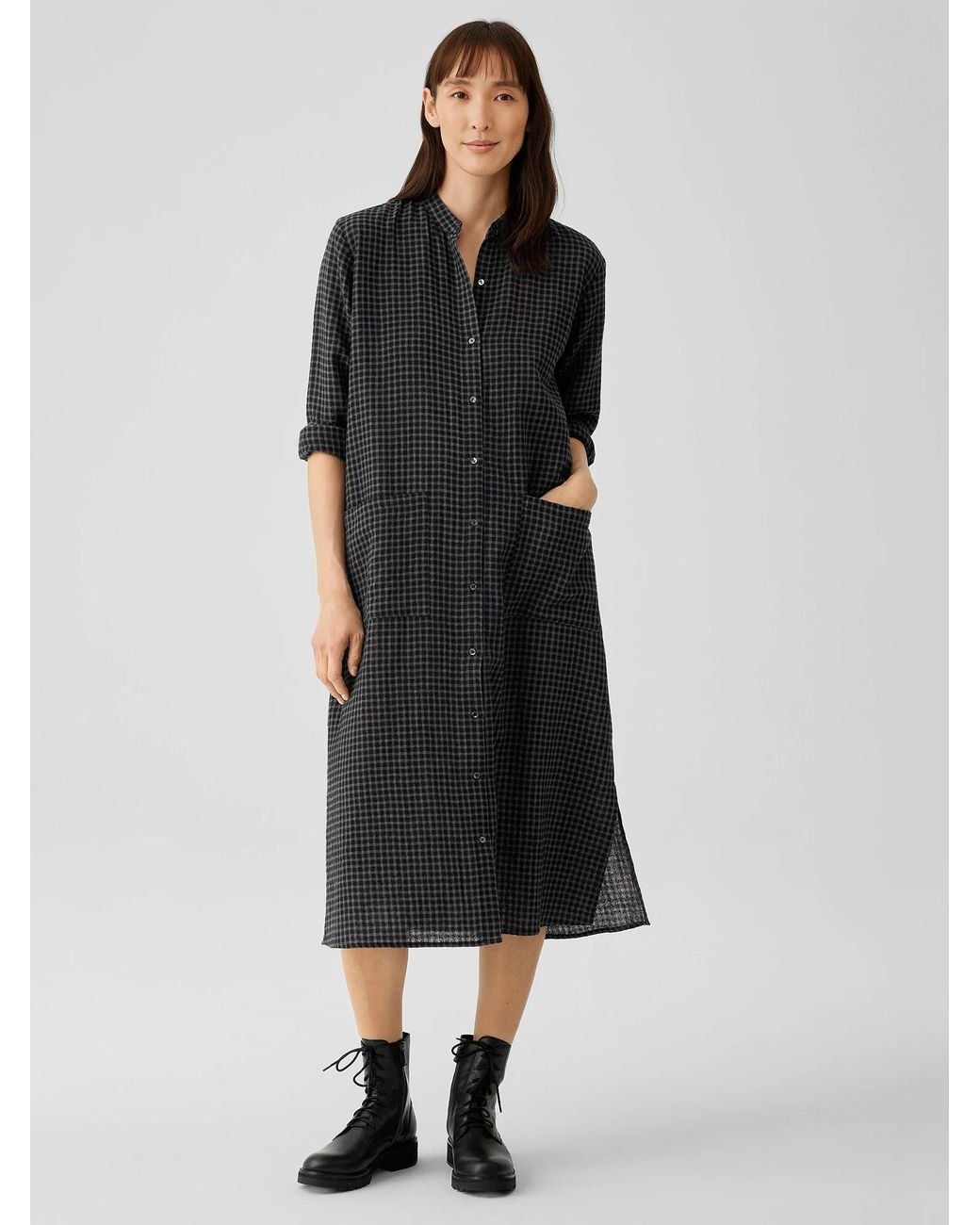 Eileen fisher top dot print dress