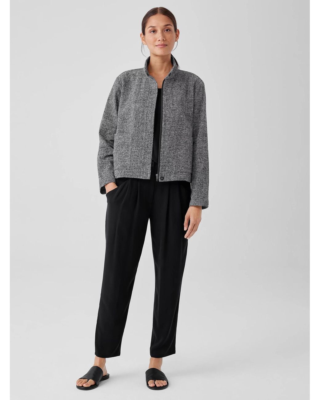 Eileen fisher top bomber jacket