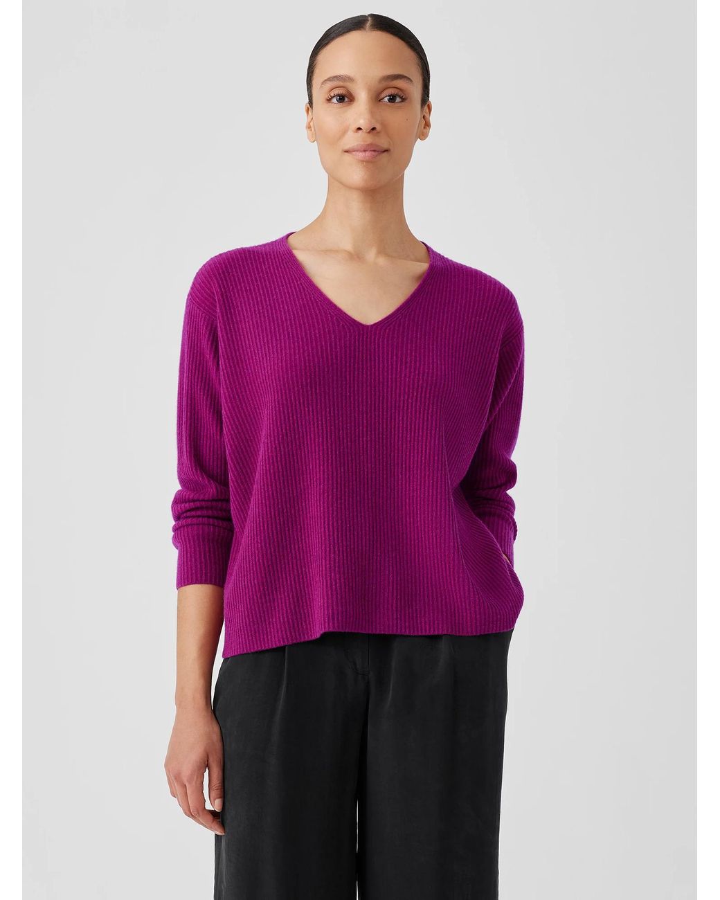 Eileen fisher purple sweater outlet