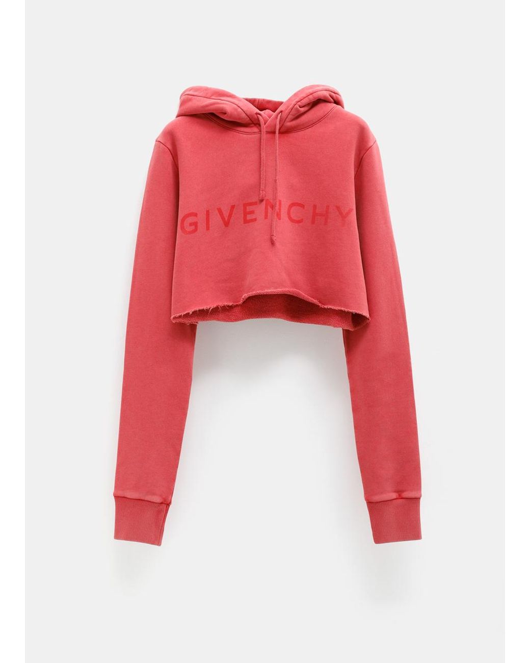Givenchy 4g Cropped Hoodie In Fleece in Red | Lyst UK