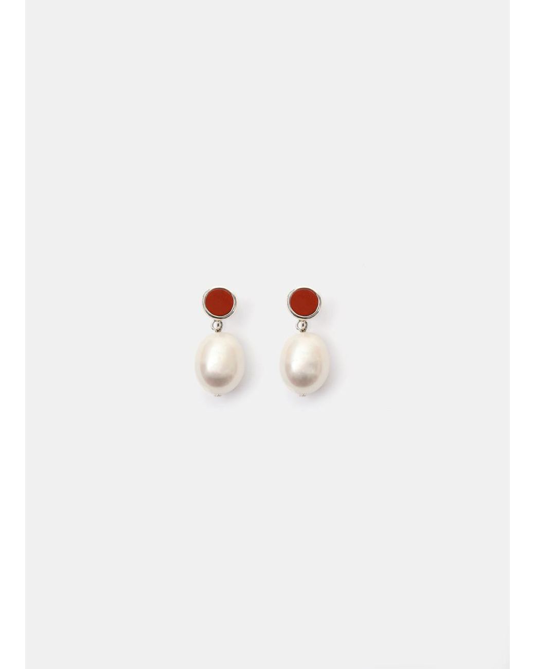 Sophie Buhai Neue Pearl Earrings In Jasper in White | Lyst