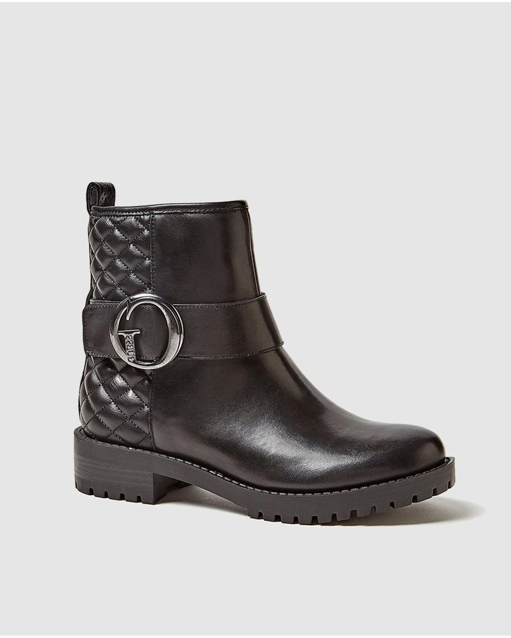 guess black fur boots