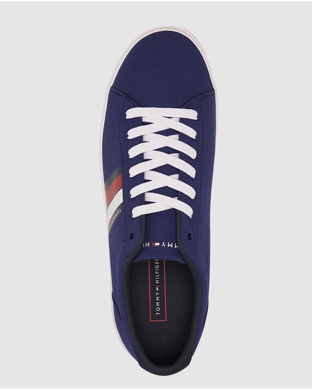 tommy hilfiger canvas lace up trainers