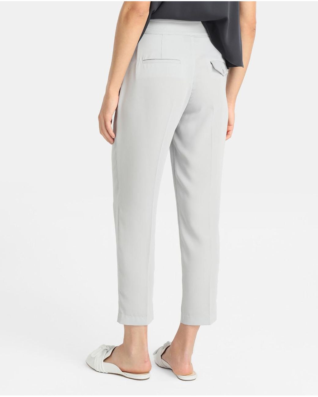 Pantalones Woznx08npk para grises Mujer perla mujer gris Cigarrillo lKcFJ1