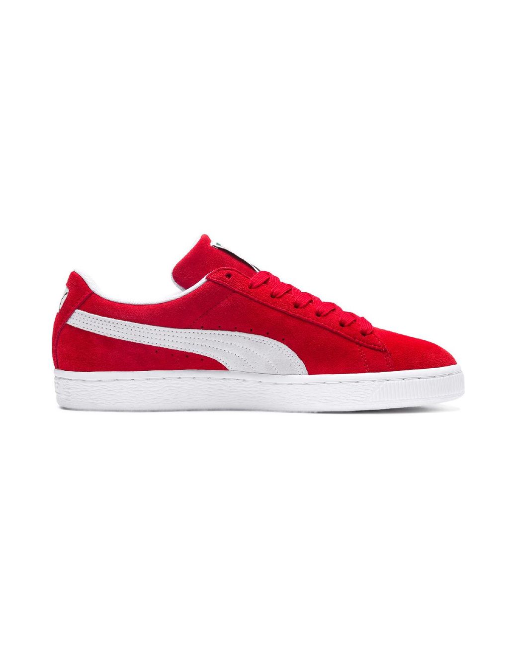 puma red suede trainers
