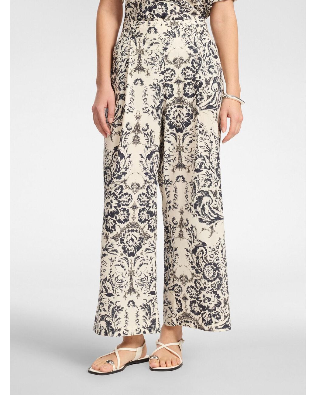 Pantaloni stampati di Elena Miro in White