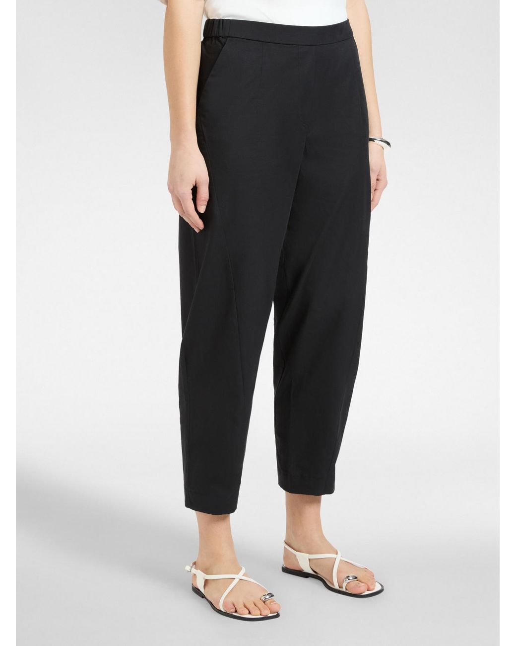 Pantaloni balloon in cotone stretch di Elena Miro in White