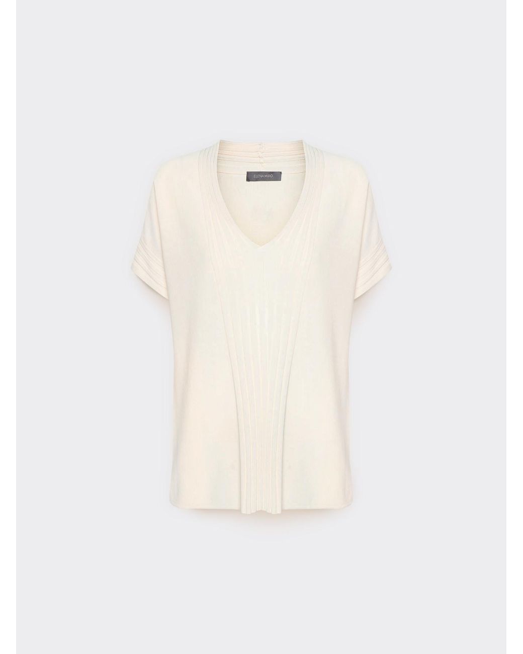 Maglia maniche corte con coste di Elena Miro in White