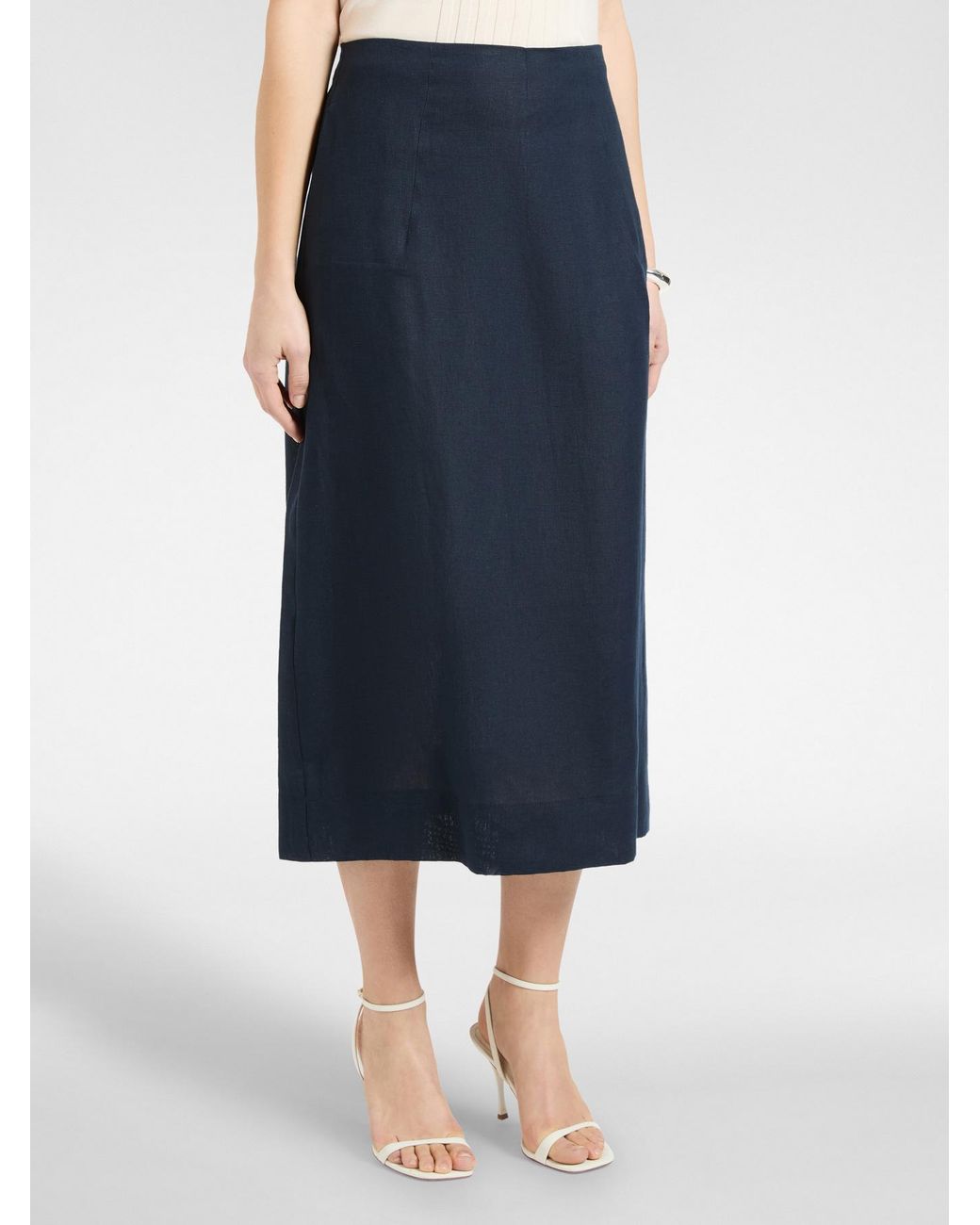 Gonna ad A in lino di Elena Miro in Blue