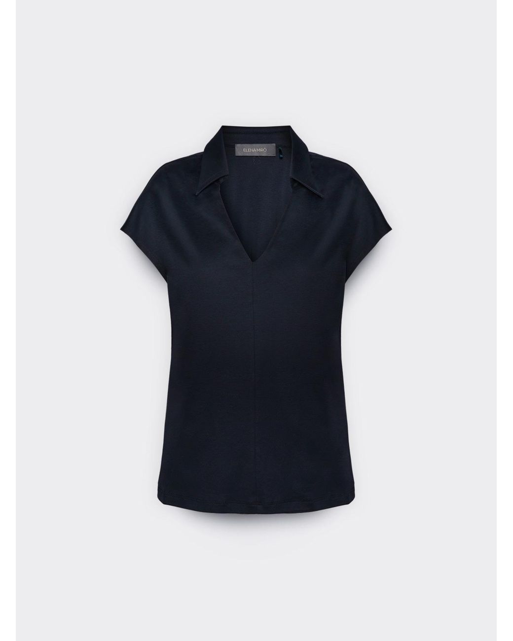 T-shirt con colletto di Elena Miro in Blue