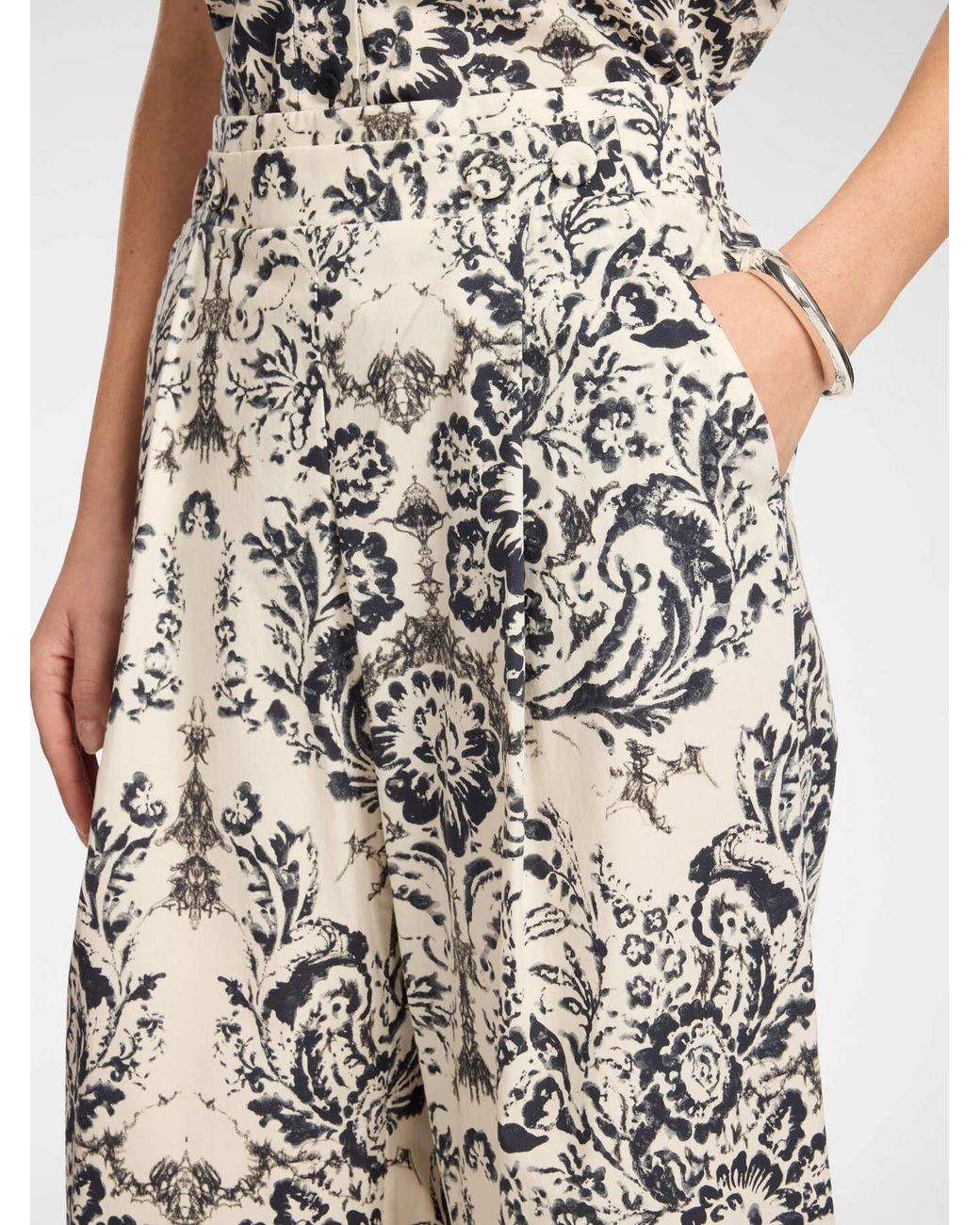 Pantaloni stampati di Elena Miro in White