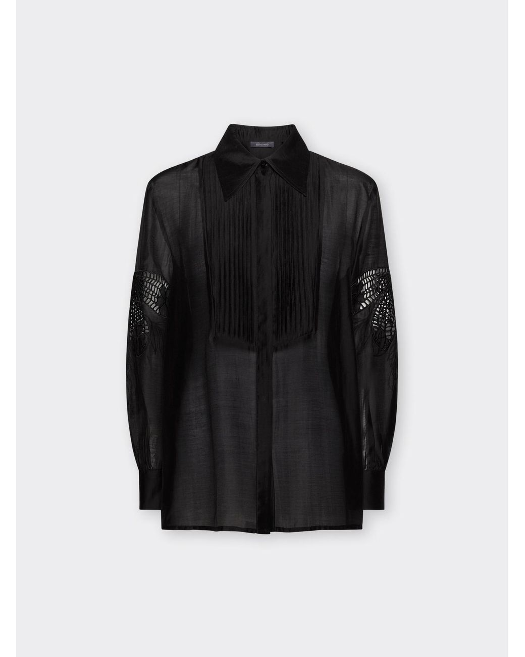 Camicia in organza ricamata di Elena Miro in Black