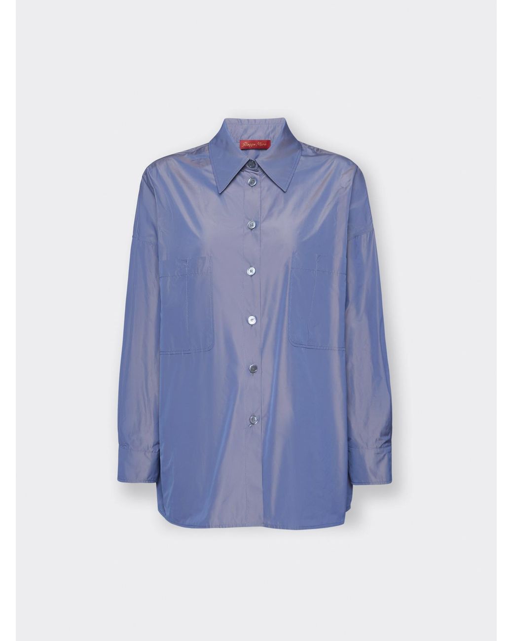 Camicia in taffetà con tasche di Elena Miro in Blue