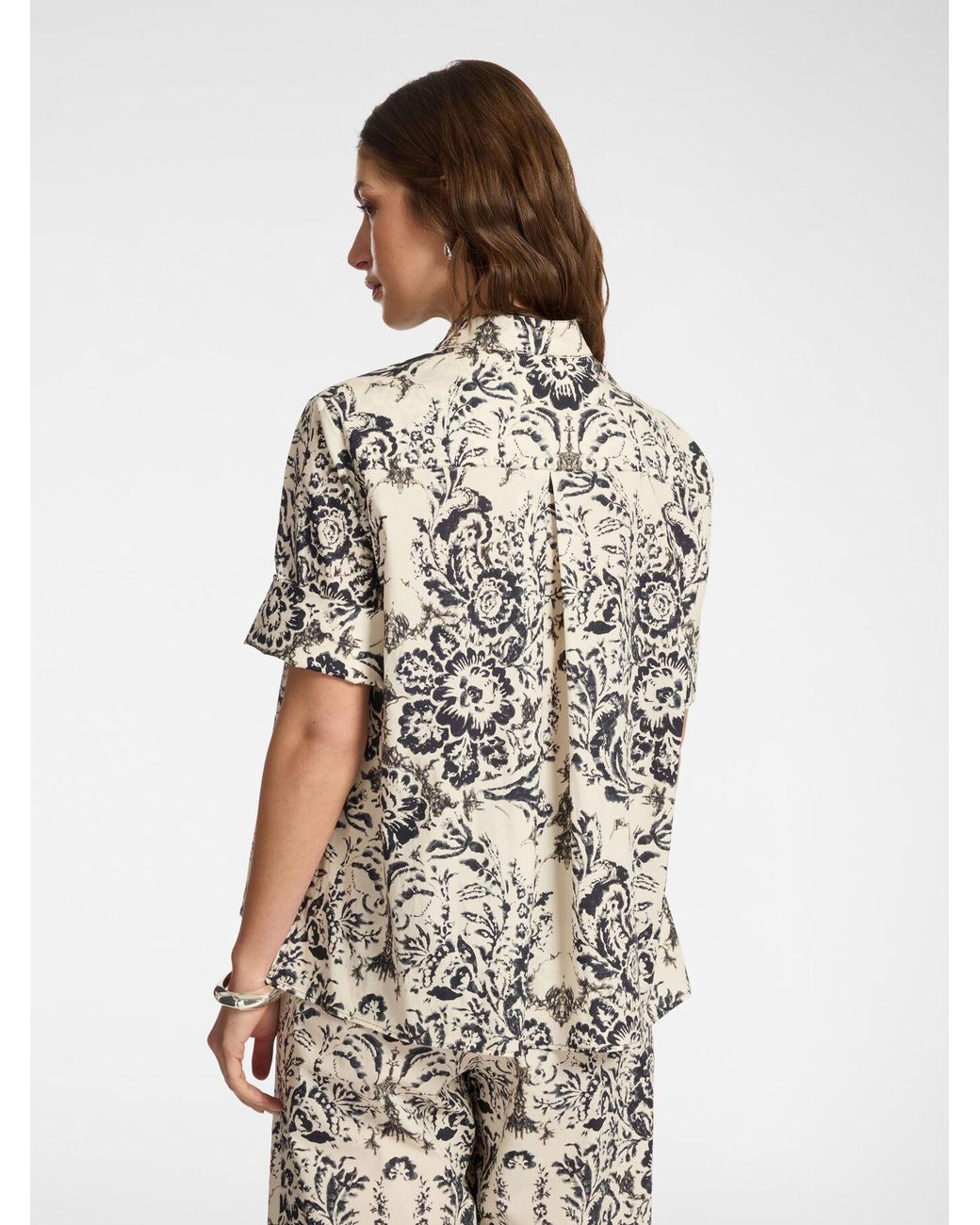 Camicia stampata di Elena Miro in Gray