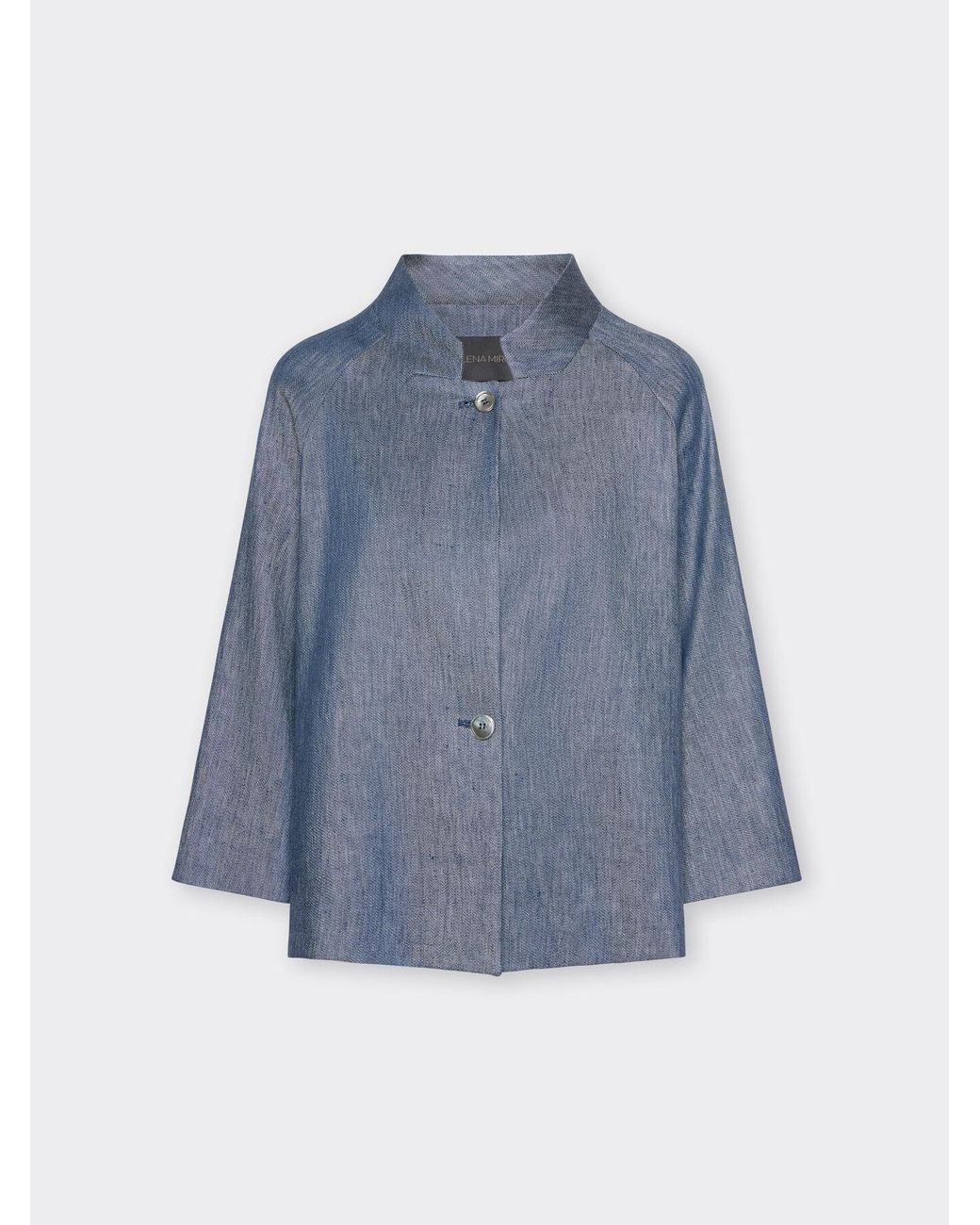 Giacca boxy in lino effetto denim di Elena Miro in Blue