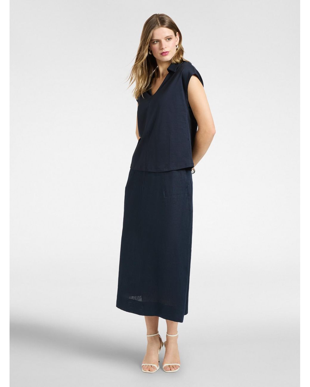 T-shirt con colletto di Elena Miro in Blue