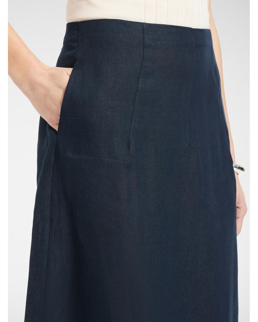 Gonna ad A in lino di Elena Miro in Blue