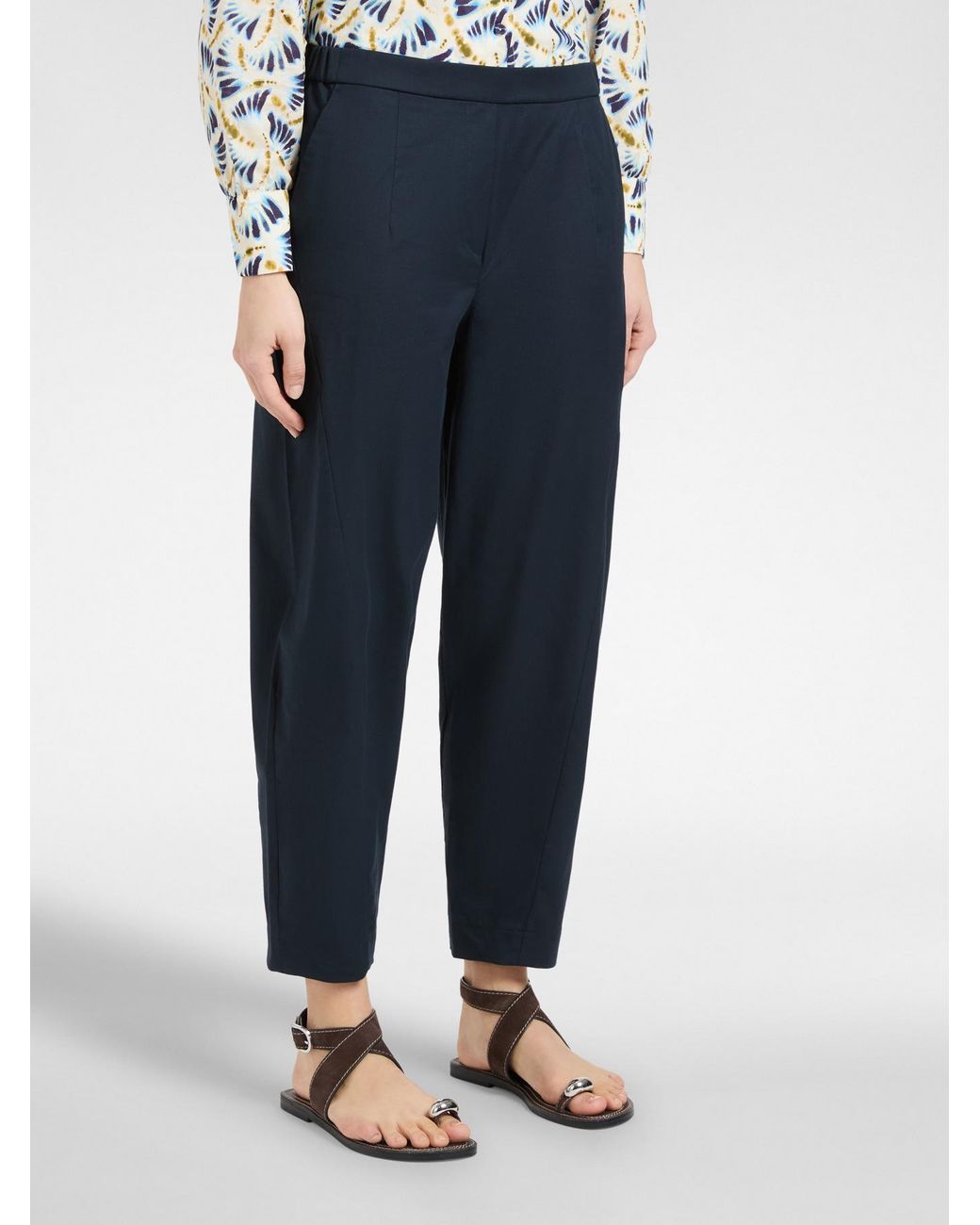 Pantaloni balloon in cotone stretch di Elena Miro in White