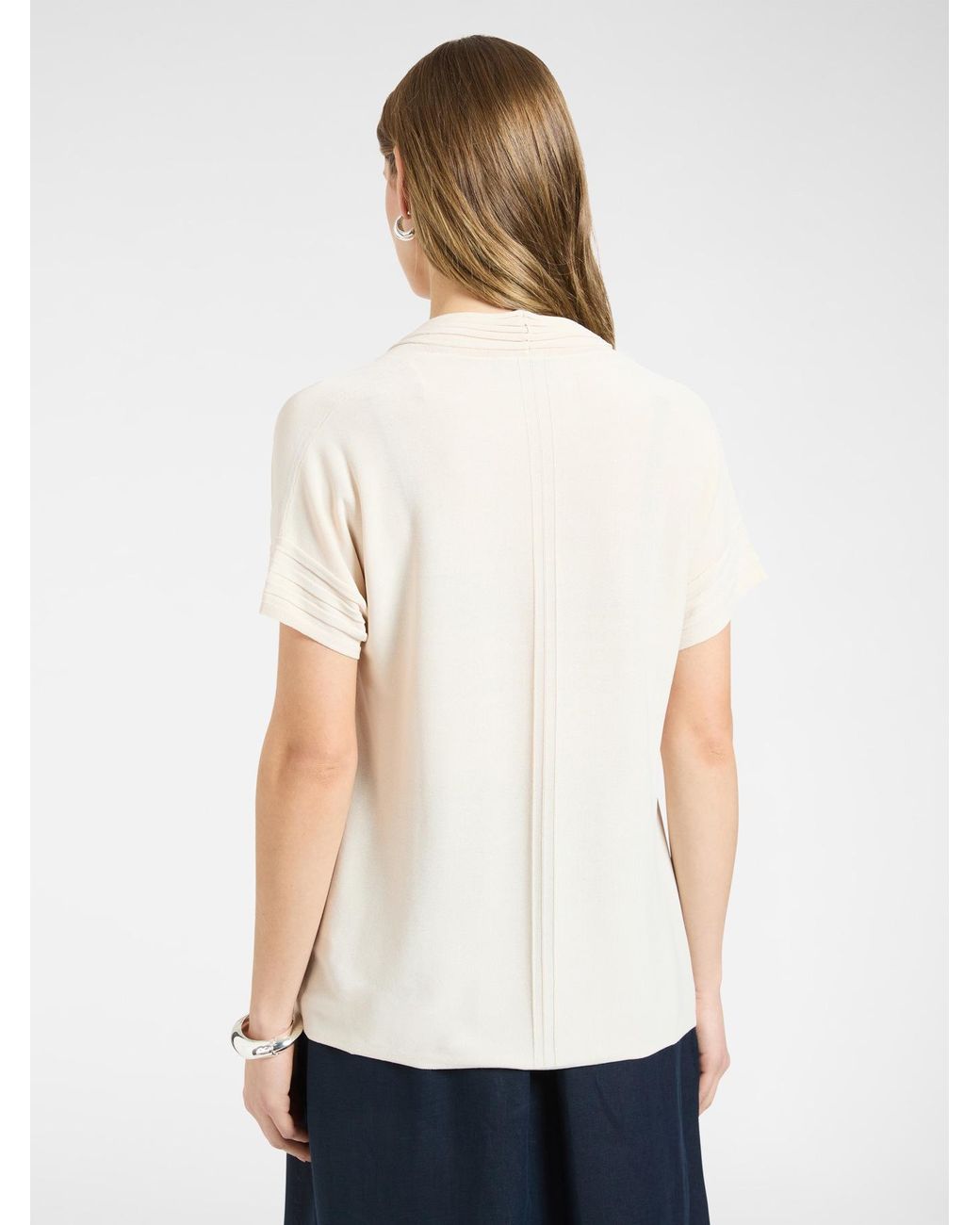 Maglia maniche corte con coste di Elena Miro in White