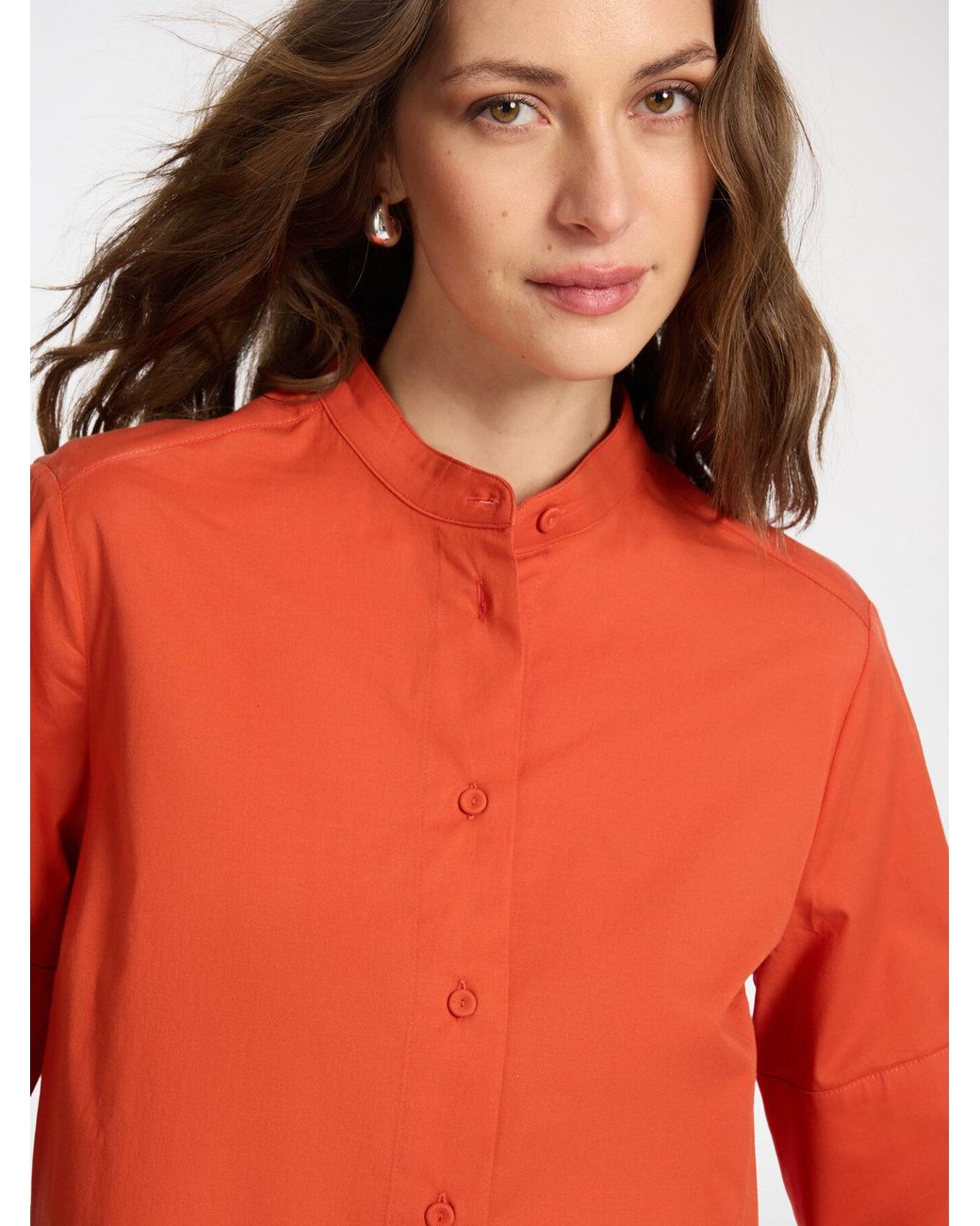 Camicia con collo alla coreana di Elena Miro in Red