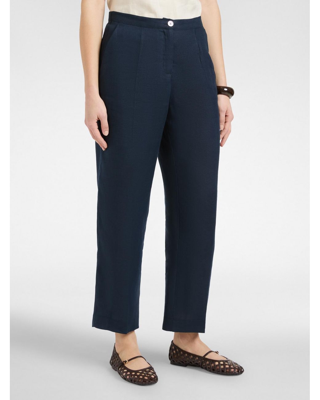 Pantaloni in lino di Elena Miro in White