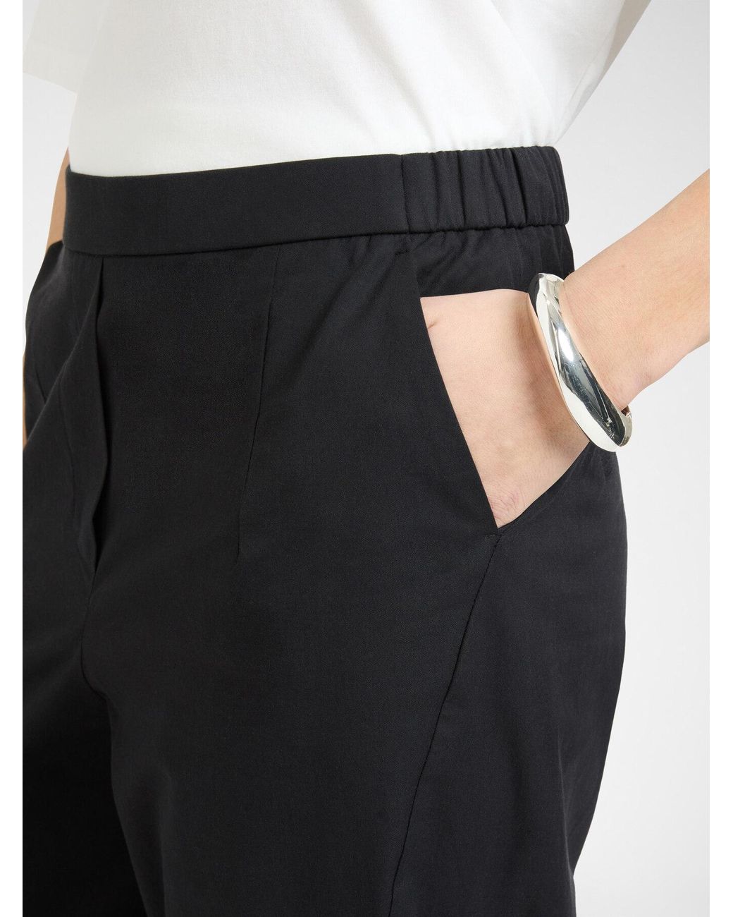 Pantaloni balloon in cotone stretch di Elena Miro in White