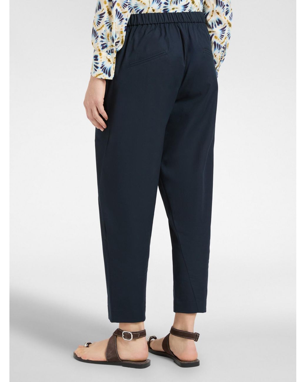 Pantaloni balloon in cotone stretch di Elena Miro in White