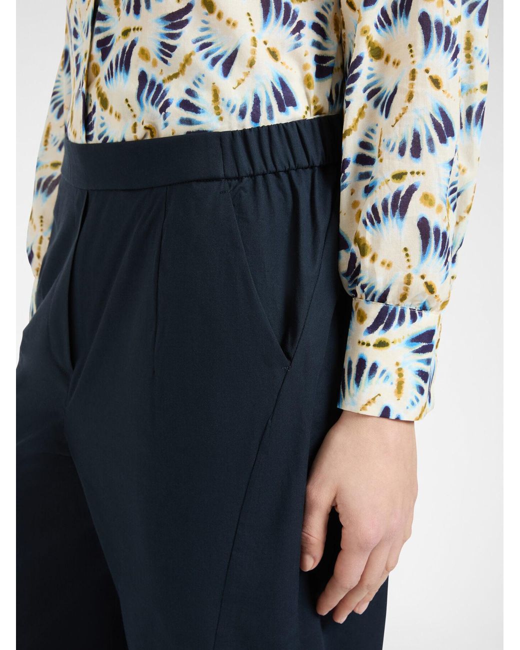 Pantaloni balloon in cotone stretch di Elena Miro in White