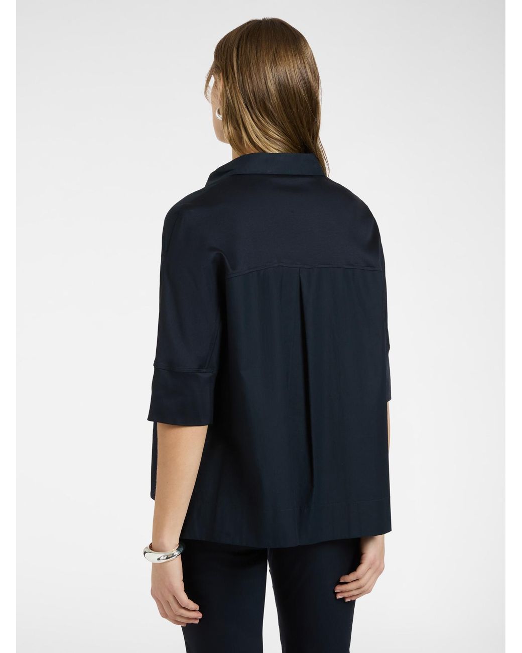 Blusa boxy con maniche a tre quarti di Elena Miro in Blue