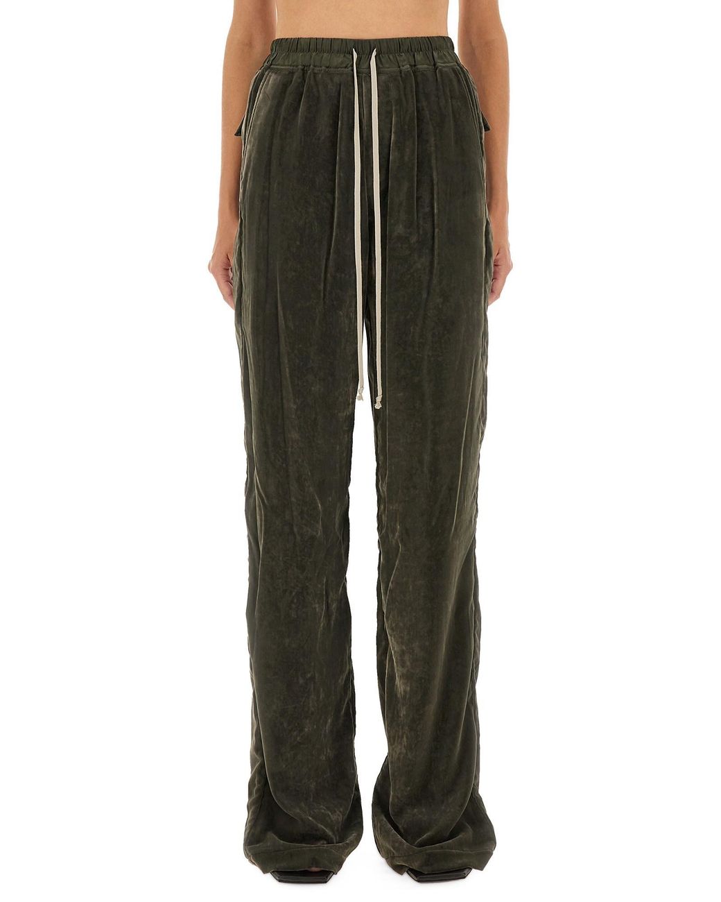 Rick Owens Green Dietrich Drawstring Pants
