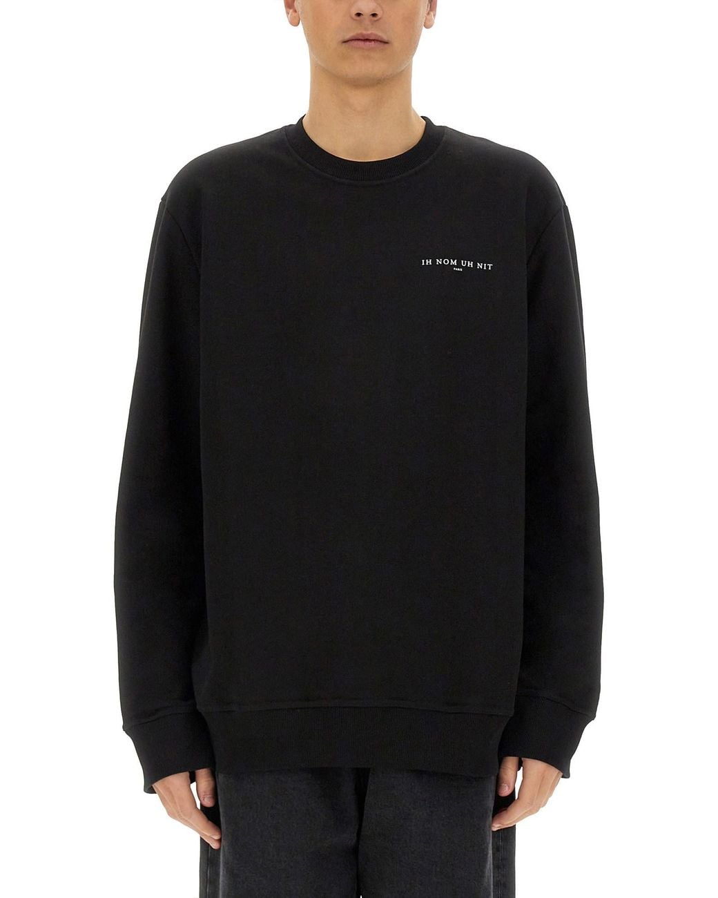 Ih Nom Uh Nit Black Crown Mask Print Sweatshirt for men