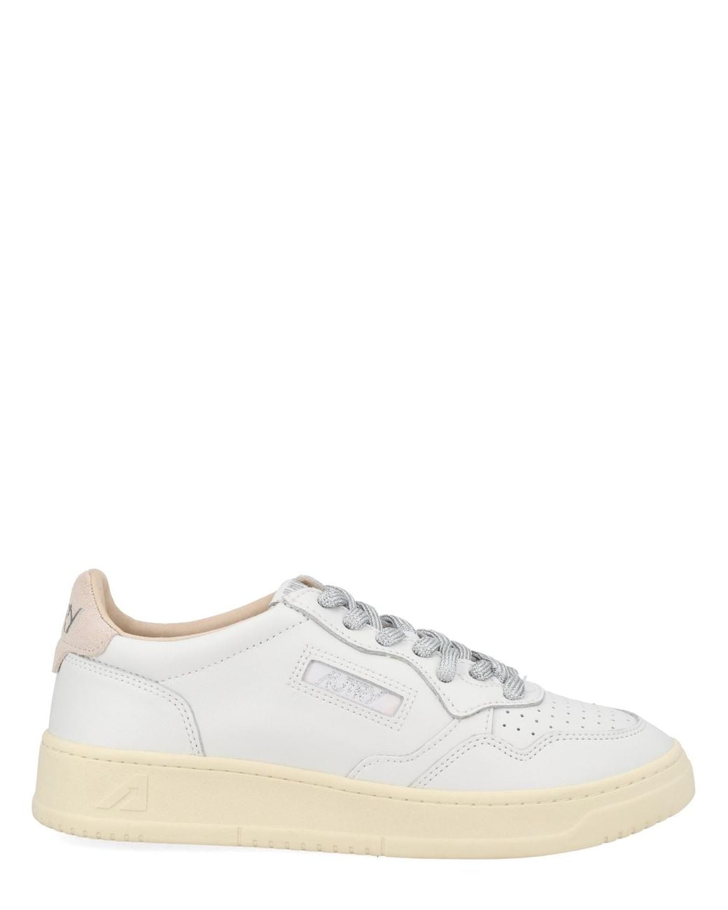 Autry White "Medalist Low" Sneaker