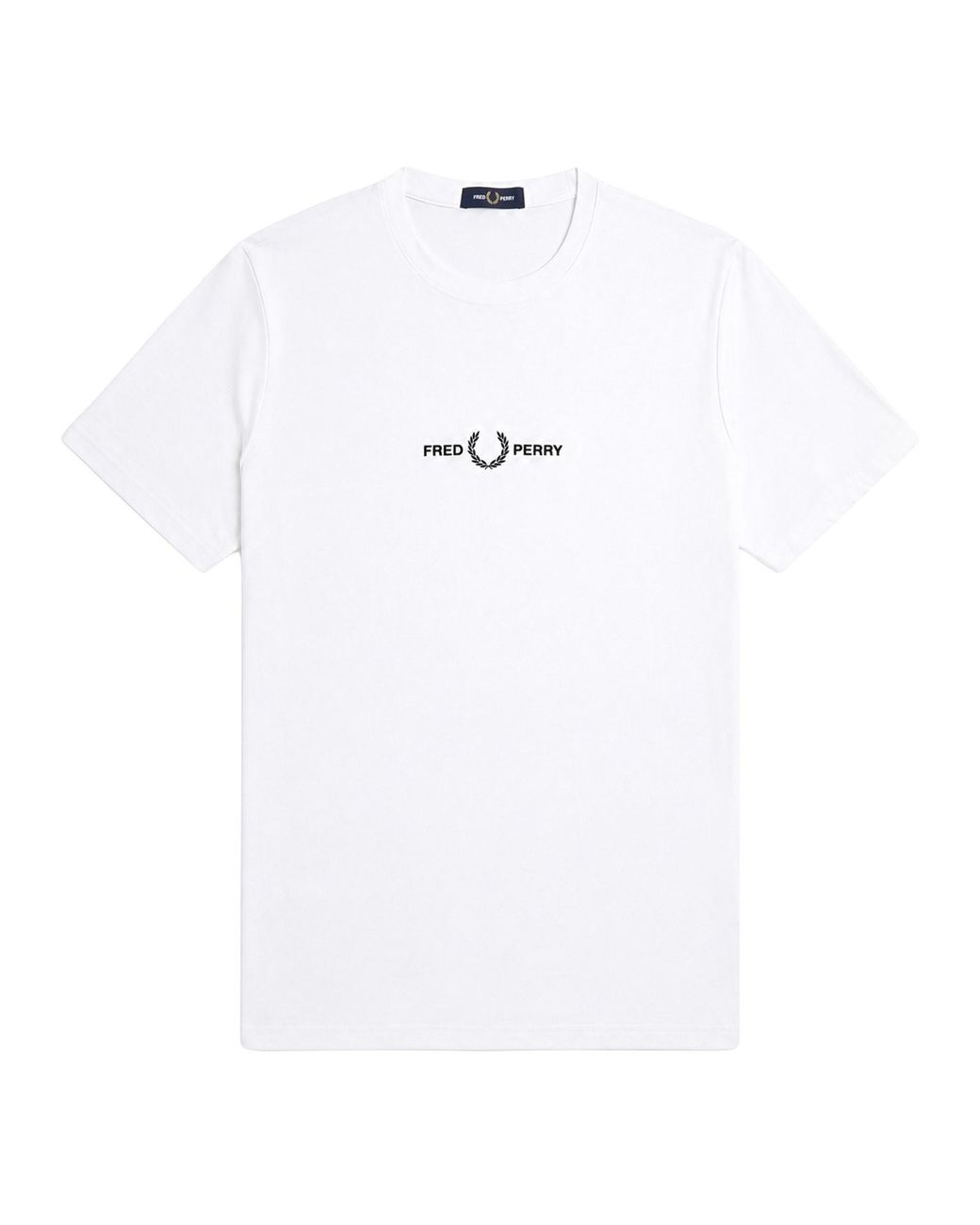 Fred Perry White 100% Cotton T-Shirt for men