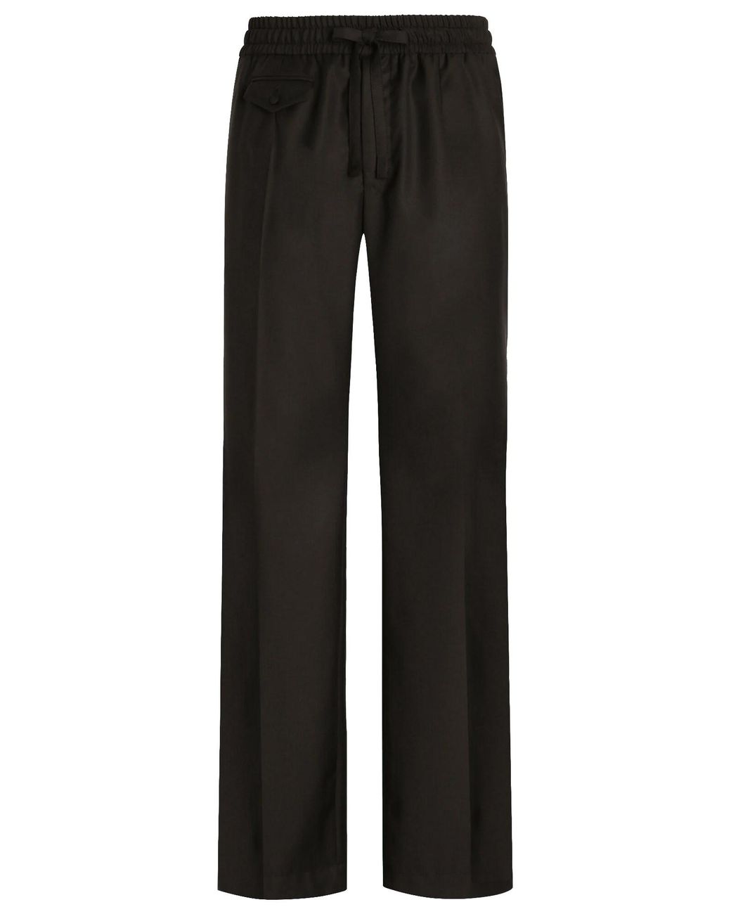 Dolce & Gabbana Black Relaxed Drawstring Pants for men