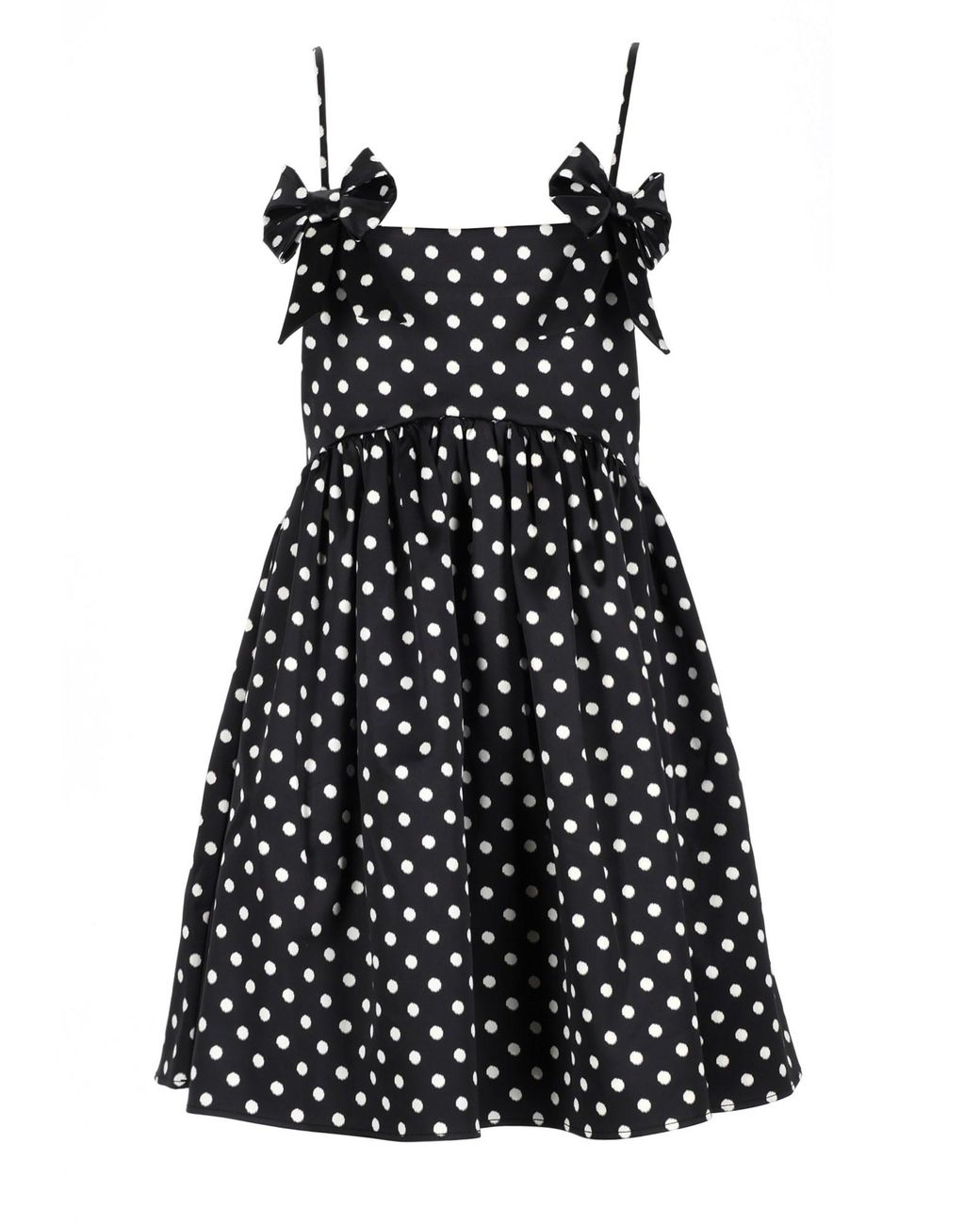 Ganni Black Polka Dot Mini Dress Recycled Polyester