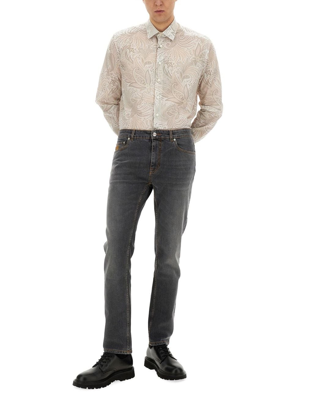 Camicia Con Stampa di Etro in White da Uomo