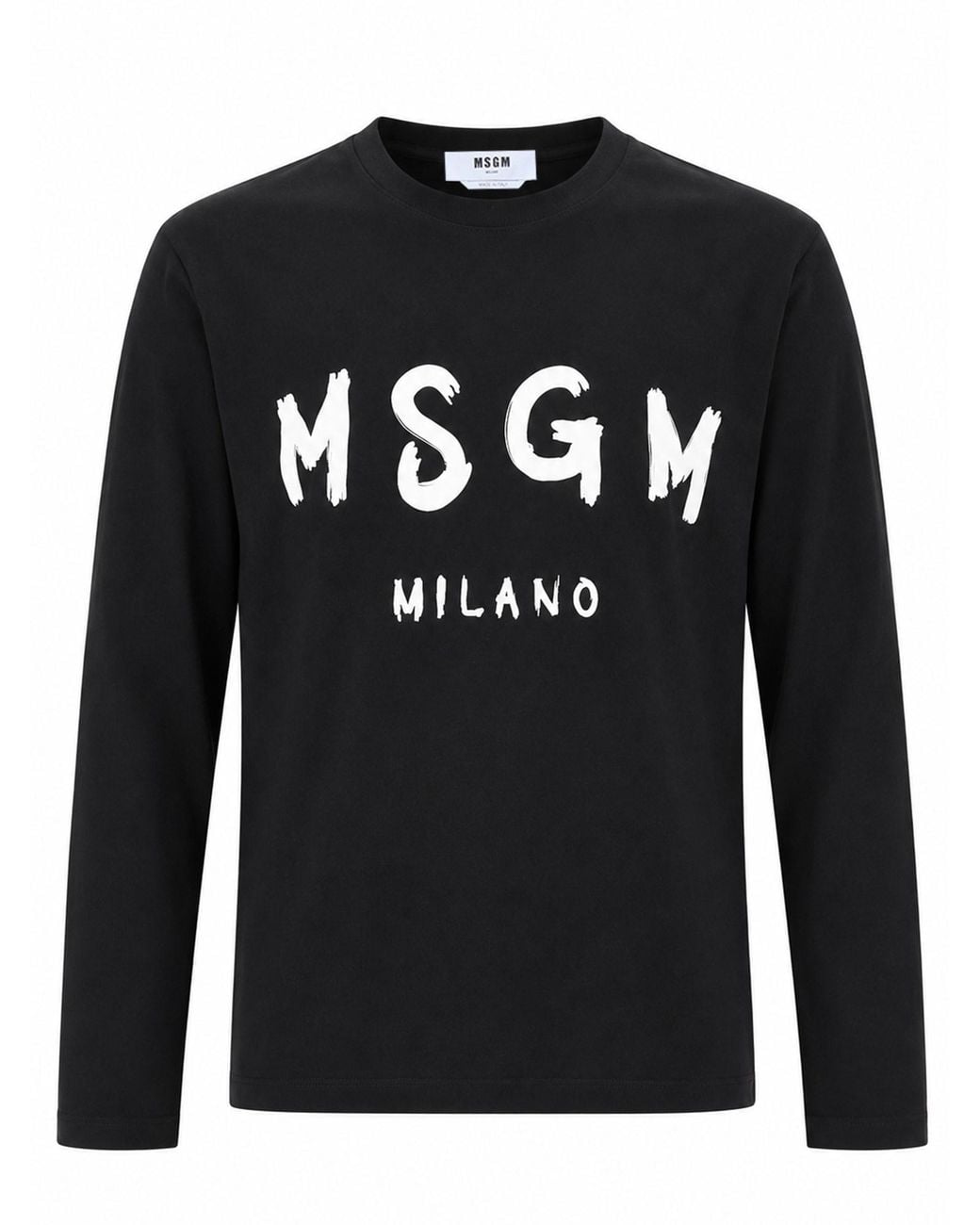 MSGM Black T-Shirt Con Logo
